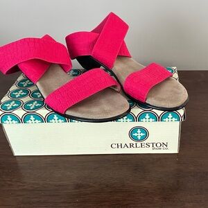 Charleston Shoe Co. Women's Bright Pink Sandals